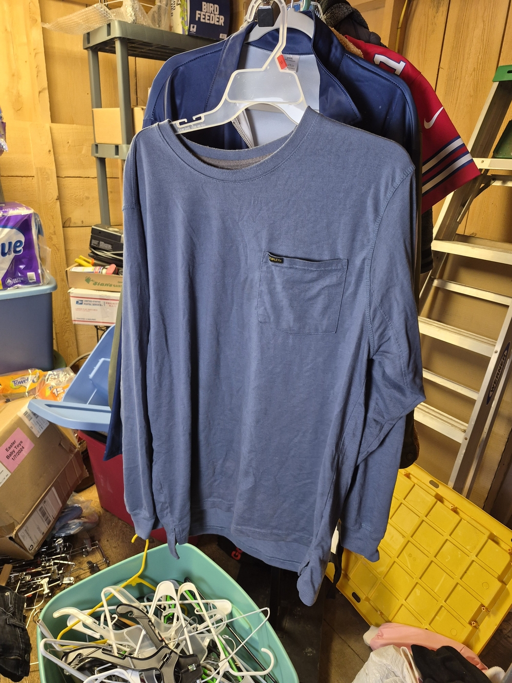 Stanley Men's Long-Sleeve Pocket Tee - Slate Blue Bin 64